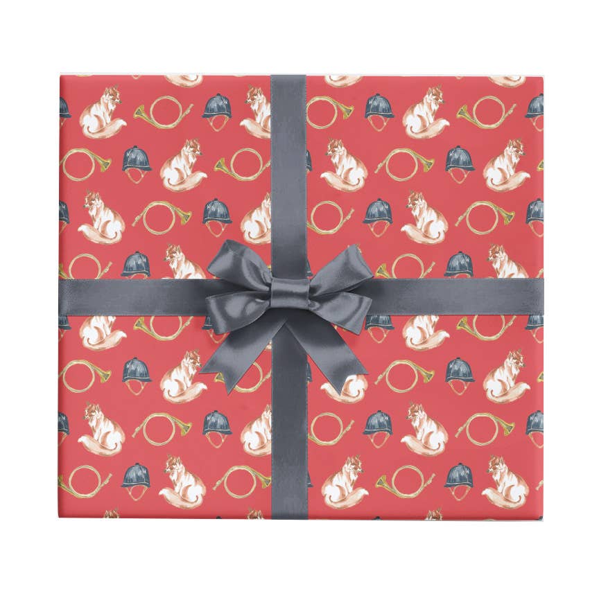 REVEL & Co. - The Hunt Equestrian Fox Wrapping Paper Sheet