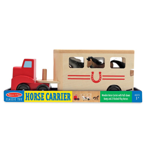 Melissa and Doug Wooden Horse Carrier Play Set