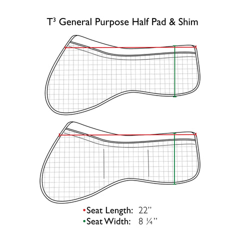 T3 Half Pad with Impact Protection