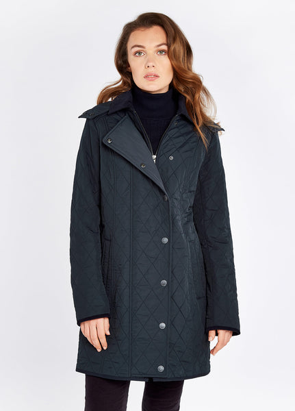 Dubarry Jamestown Long Quilted Jacket - Navy