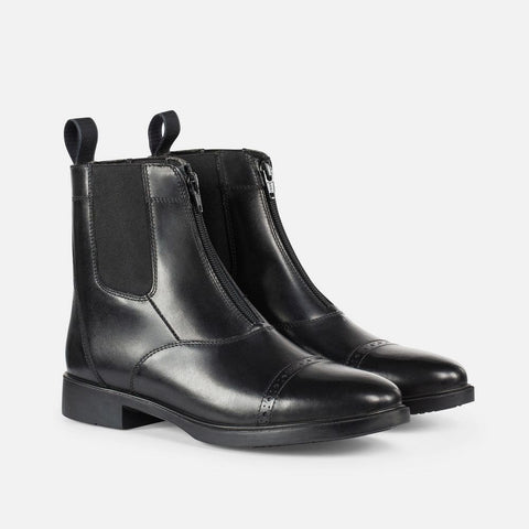 Horze Women's Leather Front-Zip Paddock Boots