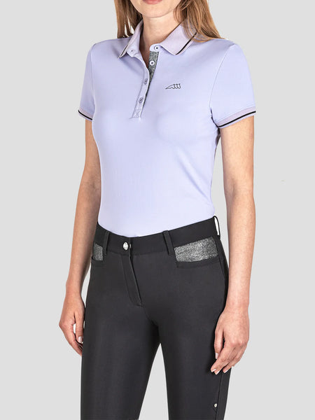 EQUILINE LADIES GRETIG PERFORMANCE POLO WITH GLITTER DETAILS