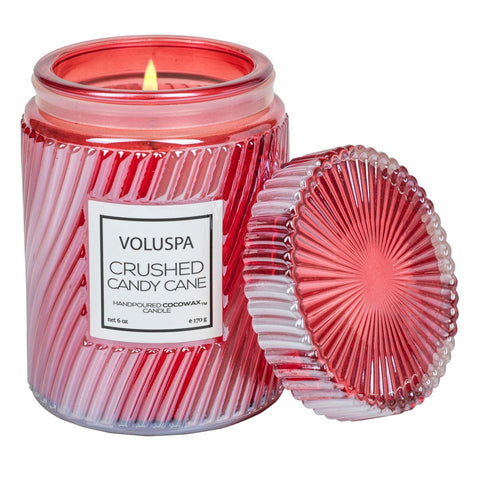 VOLUSPA CRUSHED CANDY CANE SMALL JAR CANDLE