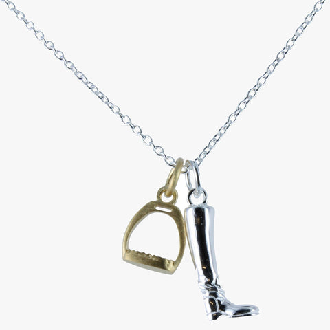 REEVES & REEVES - Boot and Golden Stirrup Necklace