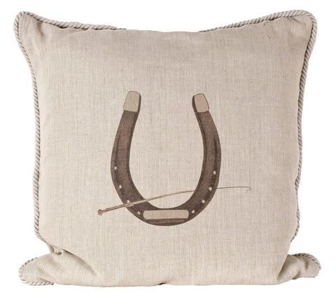 Horse Shoe Equestrian Pillow