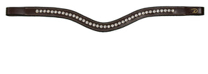 Dy'on  Dressage Collection:V shape White Swarovski browband :black
