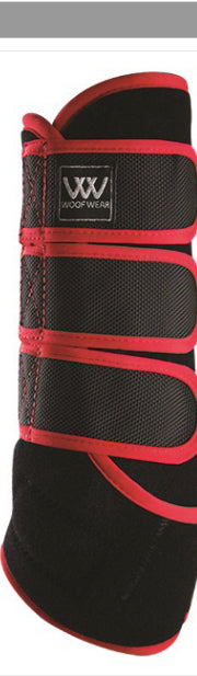 Woof Wear Training Wrap in black and red