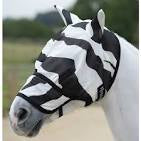 Bucas Buzz-Off Extended Nose Fly Mask- zebra