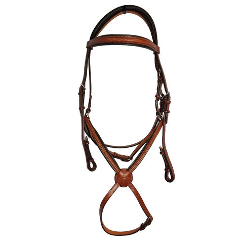 Edgewood 5/8" Padded Fancy Figure 8 Bridle w/ Padded Browband and Crownpiece