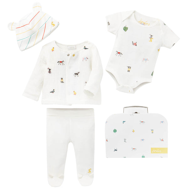 Joules My first outfit set in farm print