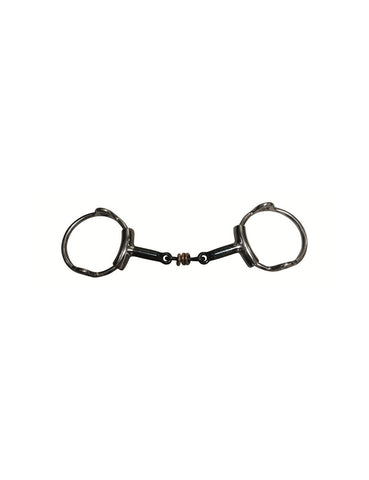 Jump'In French Mouth Blue Steel Gag Bit with Copper