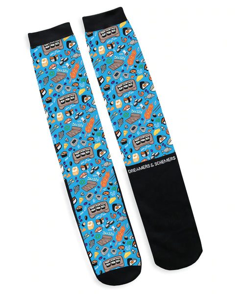 Dreamers & Schemers Original Boot Socks -SUSHI TIME PAIR & A SPARE